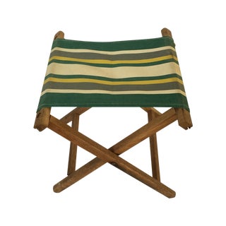 1950s Canvas Camp Stool For Sale