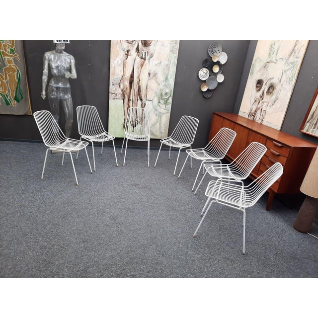 Mid-Century Modern Vintage Metal Garden Chair, 1950s For Sale - Image 3 of 14