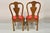 Vintage English Queen Anne Shell Carved Solid Wood Dining Side Chairs - Set of 8 For Sale - Image 9 of 10