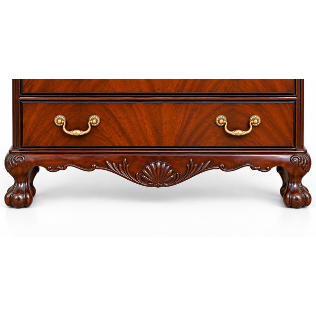 Drexel Vintage Drexel Chippendale-Style Seven-Drawer Tall Chest For Sale - Image 4 of 12