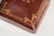 Italian Lovely Small Mid Century Vintage Square Gold Gilt Hand Tooled Leather Jewelry Storage Presentation Box For Sale - Image 3 of 9