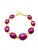 Metal Bochic "Rough Cut" Natural Red African Rubies Set In 18K Gold & Silver For Sale - Image 7 of 18
