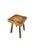 Contemporary Solid Teak Wood Stool With Sculptural Grain Top and Hand-Shaped Legs For Sale - Image 3 of 5