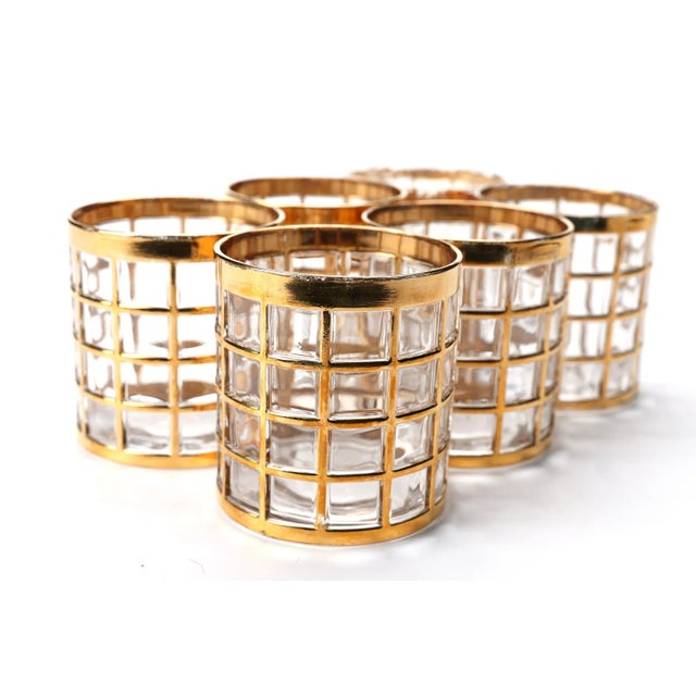 1960s 6 Imperial Glass Toril De Oro Tumbler Glasses For Sale - Image 10 of 11