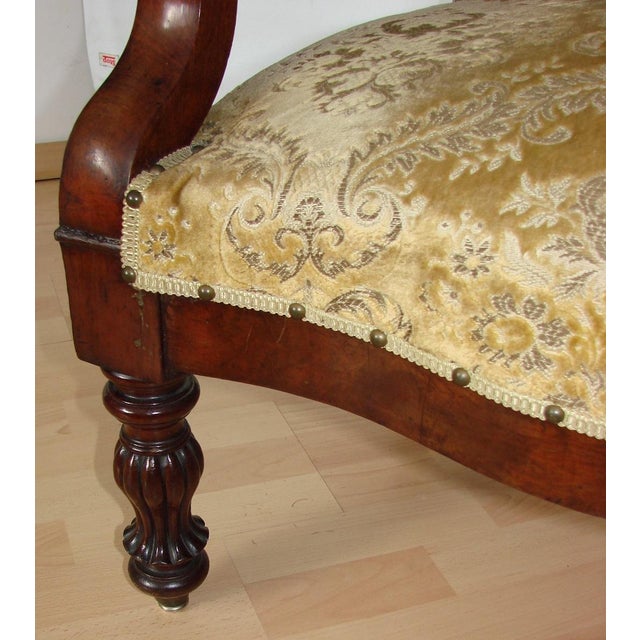 Antique Carved Walnut Armchair, Turn of the 19th and 20th Centuries For Sale - Image 5 of 16