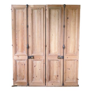 Antique Double Doors in Wood, 1890s, Set of 2 For Sale