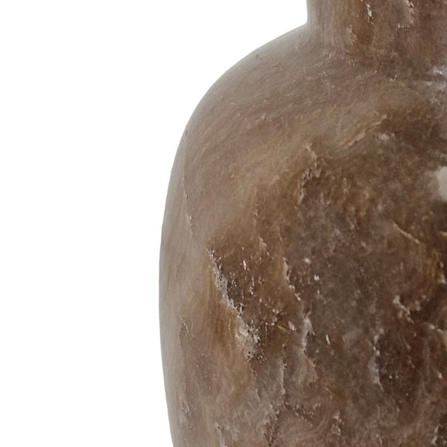 Brown Turned Brown Marble Stone Vase Urn Shaped 8.625" For Sale - Image 8 of 9