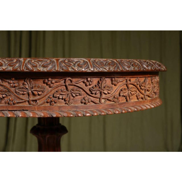 Wood Anglo-Indian Rosewood Tilt Top Centre Table, 1860s For Sale - Image 7 of 9