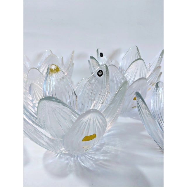 Rosenthal Studio Line Bleikristall German Glass Flower Petal Bowls - Set of 10 For Sale In Miami - Image 6 of 13
