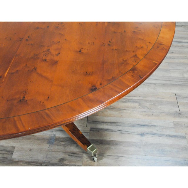 Wood 1970s Vintage English Round to Oval Dining For Sale - Image 7 of 13
