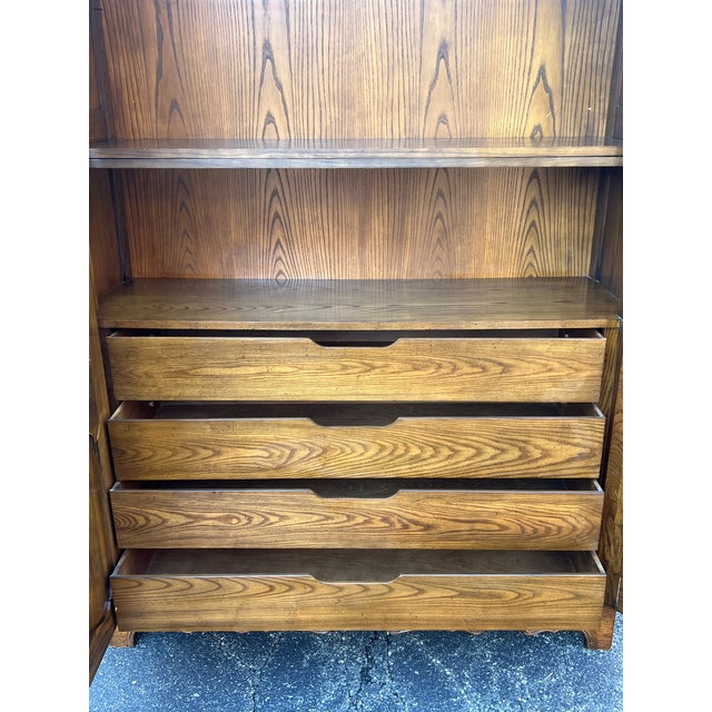 Brown Provincial Louis XV Style Armoire For Sale - Image 8 of 10