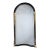 Antique Egyptian Revival Black & Gold Etched Arched Vanity Mirror Venetian 40" For Sale