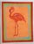 Contemporary Flamingo Bird Minimalsim Pop Art Americana Art Deco Orange Original Painting Cleo Plowden For Sale - Image 3 of 3