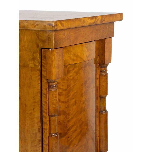 French Empire Style Walnut Night Tables, Late 19th Century, Set of 2 For Sale - Image 6 of 9