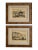 1930s Chrix Dahl Norwegian Etchings, Framed - a Pair For Sale