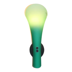 Mid-Century Modern Murano Due Green Glass Wall Lamp