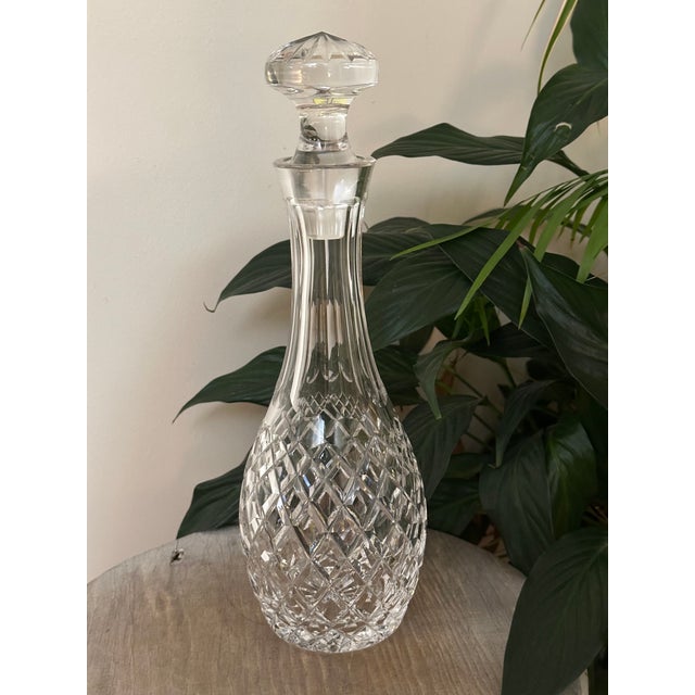 Transparent Waterford Comeragh Cordial Decanter – Irish Crystal Diamond Cut – Star Stopper – Vintage 1970s For Sale - Image 8 of 12
