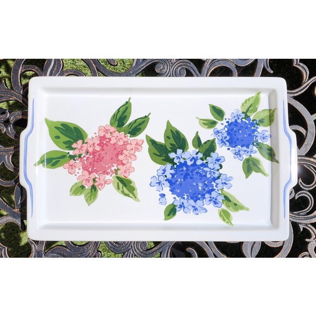 Just in time to "welcome summer" and enjoy the warm days ahead. A vintage Tiffany & Co. floral serving platter. With...