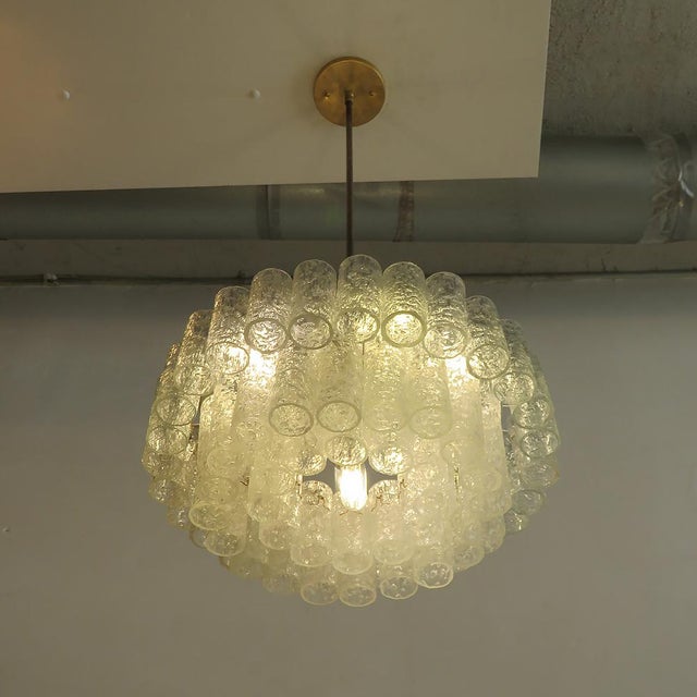 Ice Glass Chandelier by Doria Leuchten, Germany, 1960 For Sale - Image 10 of 10