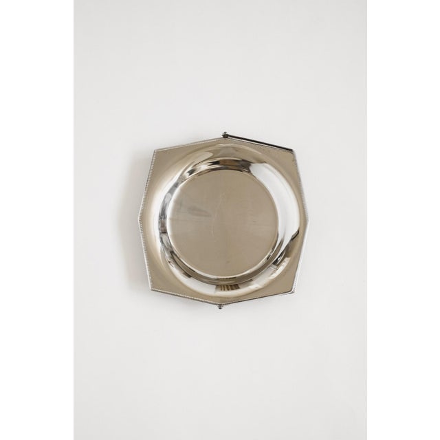 Vintage Hall Stainless Steel Basket with Beaded Edge, 1960s, in Very Good conditions. Designed 1960 to 1969 This piece has...