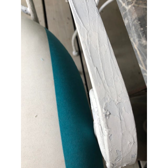 Iron Upholstered High-Back Lawn Chairs- Set of 4 For Sale - Image 12 of 13