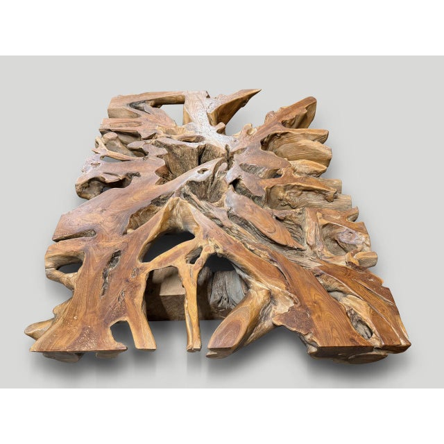 Contemporary Andrianna Shamaris Organic Century Old Teak Wood Coffee Table For Sale - Image 3 of 6
