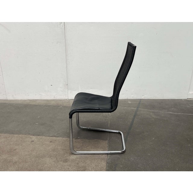Black German B25 Black Cantilever Chair with Leather Cushion from Tecta by Tecta and Jean Prouve For Sale - Image 8 of 18