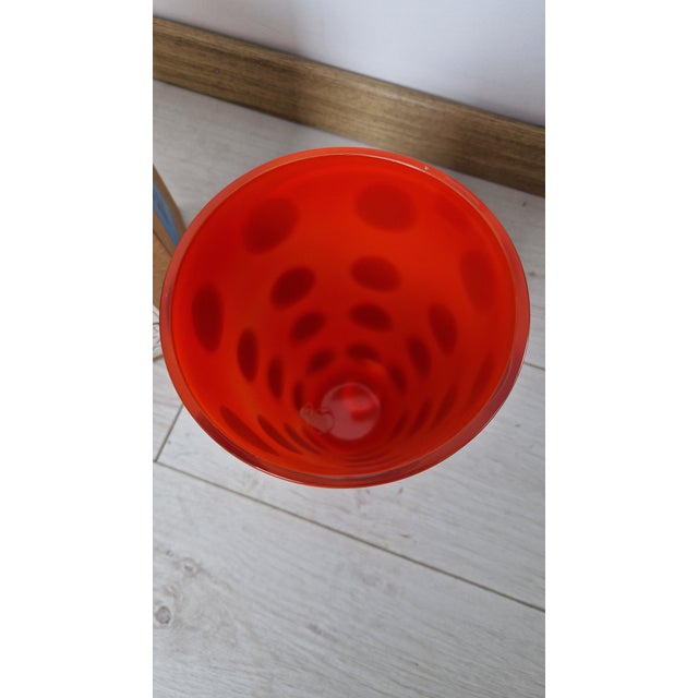 Hale Vase in Red Silk-Screened Blown Glass by Koz for Sottsass Associati, 1990s For Sale - Image 7 of 10