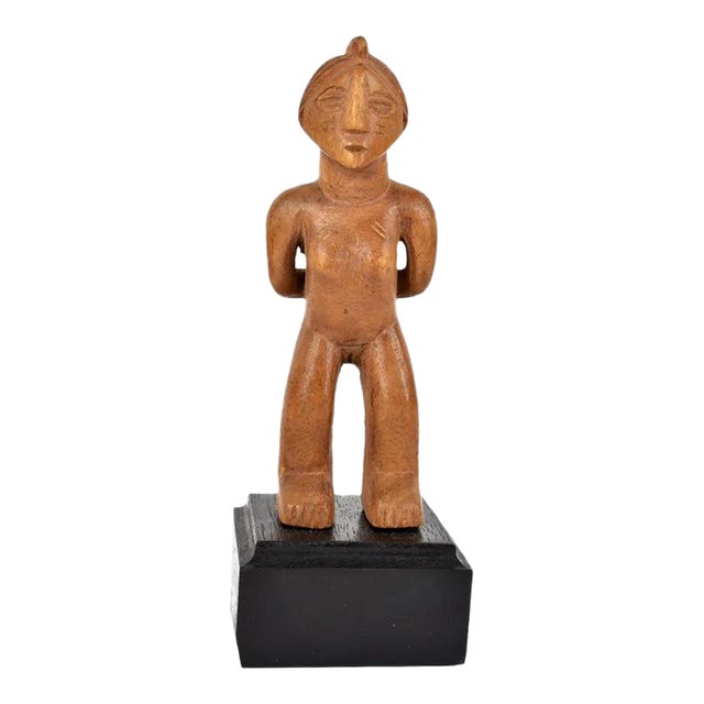 Early 20th Century Tabwa Female Miniature Figure on Custom Base 5.5 Inch For Sale