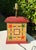 Yellow Vintage Folk Art Game Board Painted Wood Table Lamp For Sale - Image 8 of 11