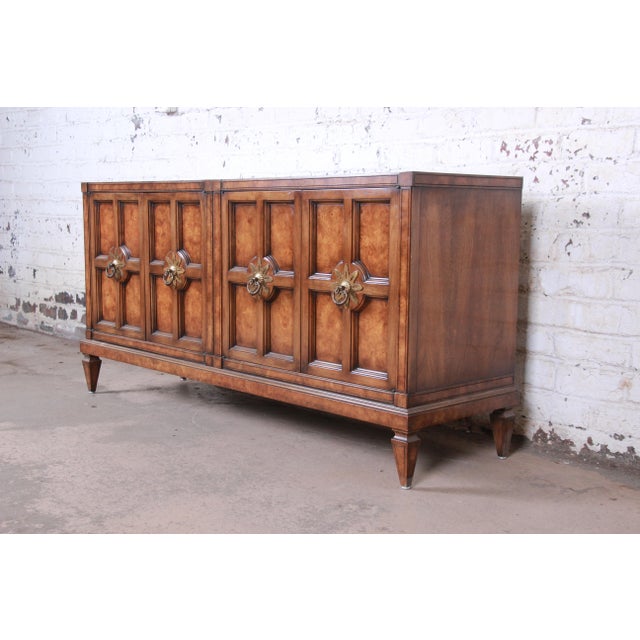 Mastercraft Mid Century Modern Hollywood Regency Burl Wood