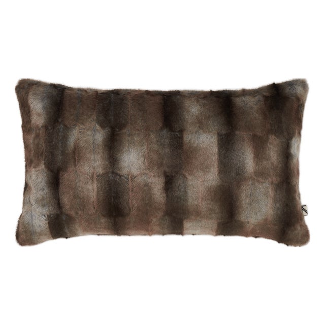 Decorative Faux Fur Cushion by Villa Como For Sale