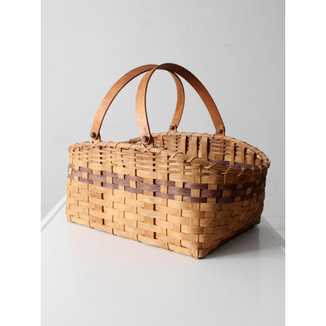 Vintage Hand-Painted Farmhouse Basket For Sale - Image 6 of 13