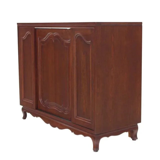 John Widdicomb Mid Century Modern Widdicomb Sliding Door Chest of Drawers For Sale - Image 4 of 11