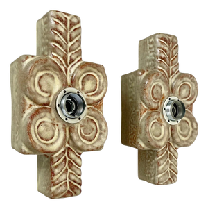 Vintage Ceramic Fat Lava Wall Lights from Pan Ceramics, Germany, 1970s, Set of 2