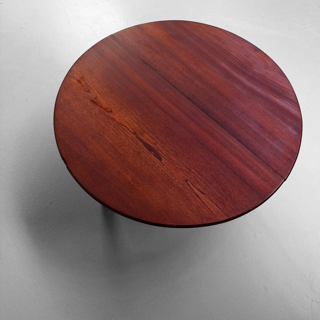 Round Wooden Chabudai Low Table, Japan, 1930s For Sale - Image 4 of 12