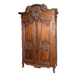 French Walnut Marriage Armoire For Sale