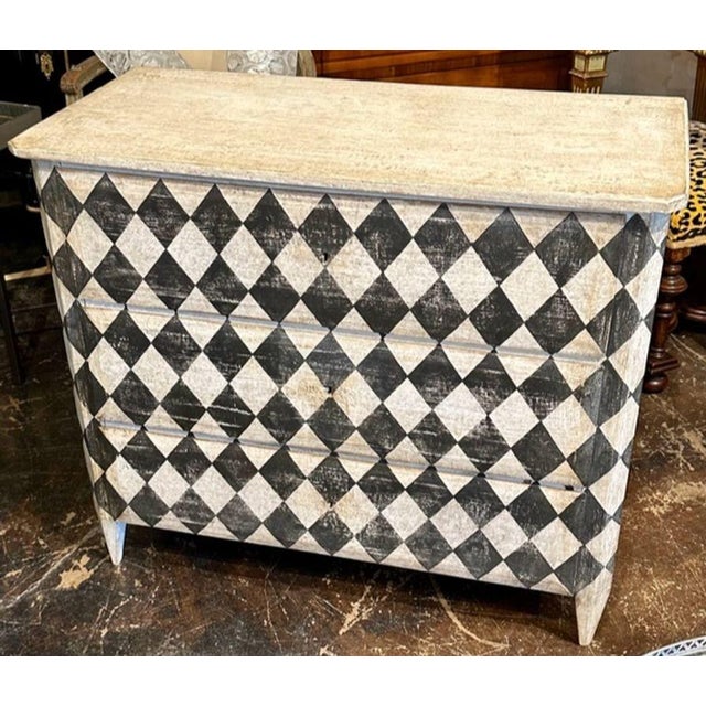 Vintage Baltic Diamond Pattern Chest | Chairish
