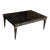 Neo-Classical Style Ebonized & Gilt Marble Top Coffee Table by Baker Furniture For Sale