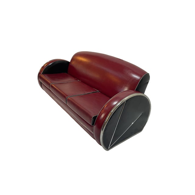 1980s Streamline Moderne Seating Suite Attributed to Donald Deskey For Sale In Los Angeles - Image 6 of 18