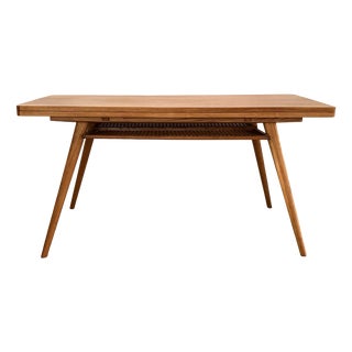 Vintage Extendable Wooden Desk, 1960s For Sale