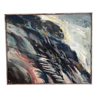 Chennet Juhlin, Abstract Landscape, 1950s, Oil on Canvas, Framed For Sale