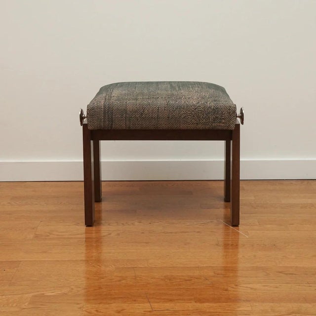 Zanzibar Bench in Woven Leather For Sale In New York - Image 6 of 7