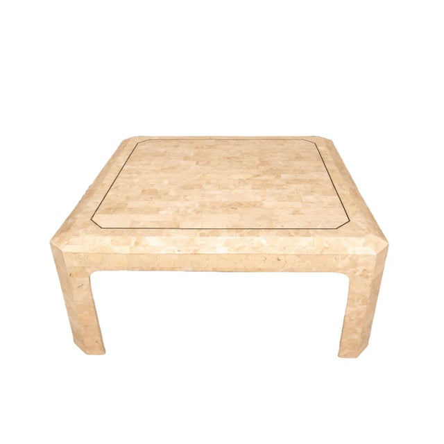 What a fantastic set of elegant tables from Maitland Smith. These pieces can be dated to the 1970s.. The coffee table...