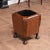 Traditional Vintage Faux Leather Waste Can For Sale - Image 3 of 12