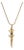 Guardian Crocodile Multicolor Crystal Gold Necklace For Sale