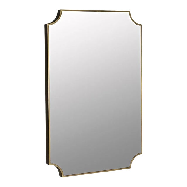NOIR Convexed Mirror, Metal Antique Brass For Sale