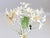 A lovely vintage Italian tole floral spray flower arrangement bouquet centerpiece, circa 1950. This charming floral...