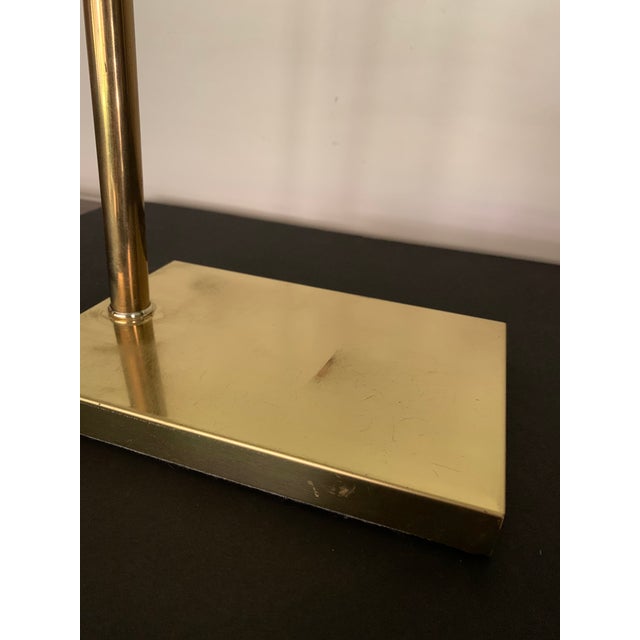 Mid 20th Century Vintage Brass Extendable Arm Pharmacy Desk Lamp For Sale - Image 5 of 8