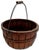 Great Antique American Hand Made Steam Bent Oak Maine Apple Farm Gathering Basket With Excellent Patina For Sale - Image 16 of 18